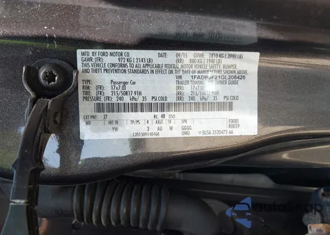 2016 Ford Focus Se из США, поврежденный, VIN 1FADP3F21GL208426